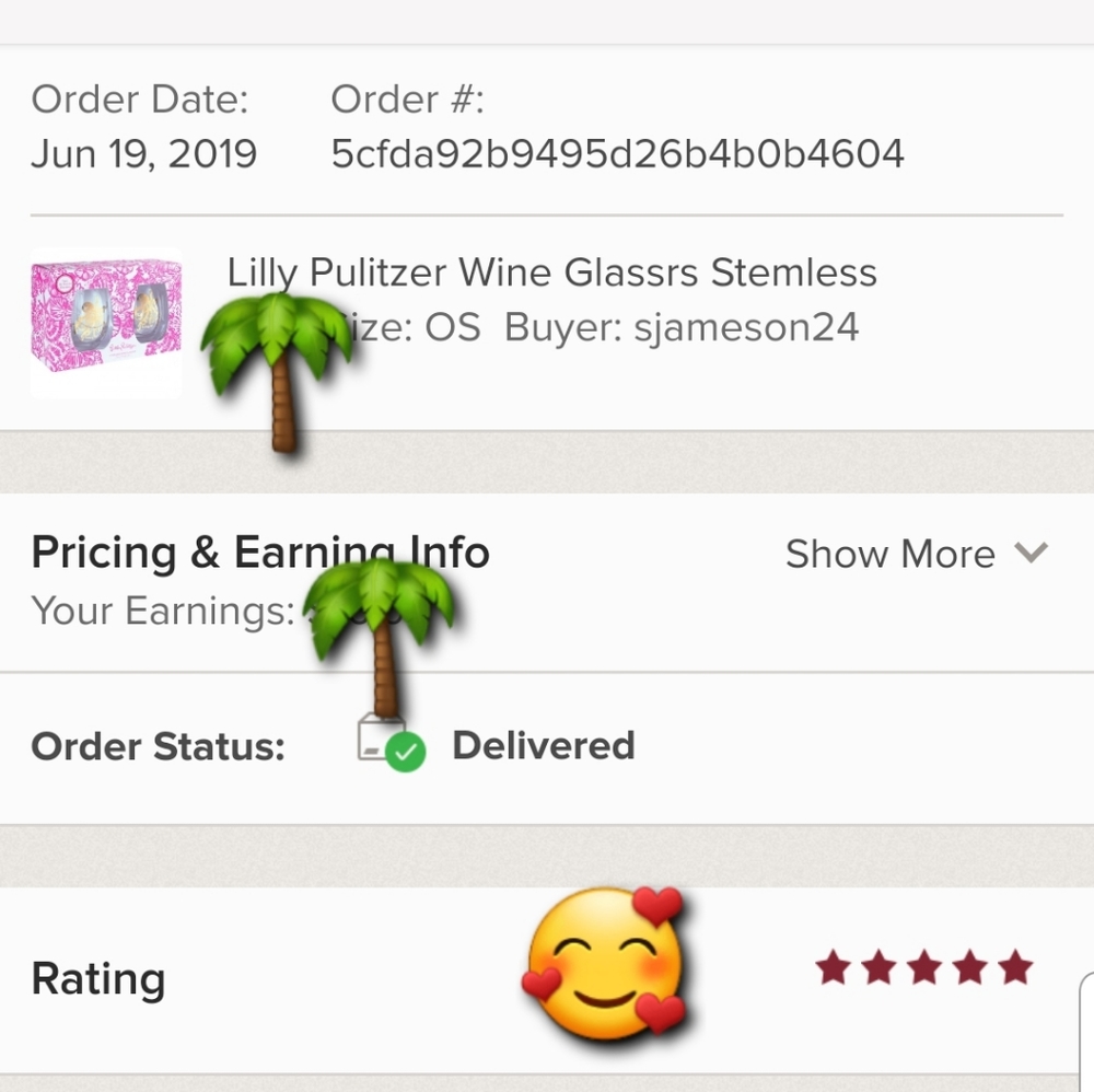 🌴 Lilly Pulitzer Wine Glasses, Stemless - Picture 5 of 5